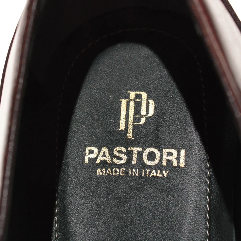Pastori NWB Single Monk Strap Dress Shoes Size 12 US in Brown Leather